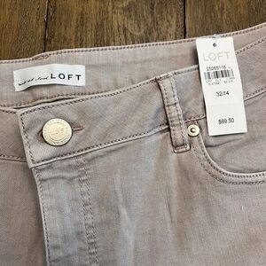 LOFT Gray Jeans with Soft Denim and Uniform Color